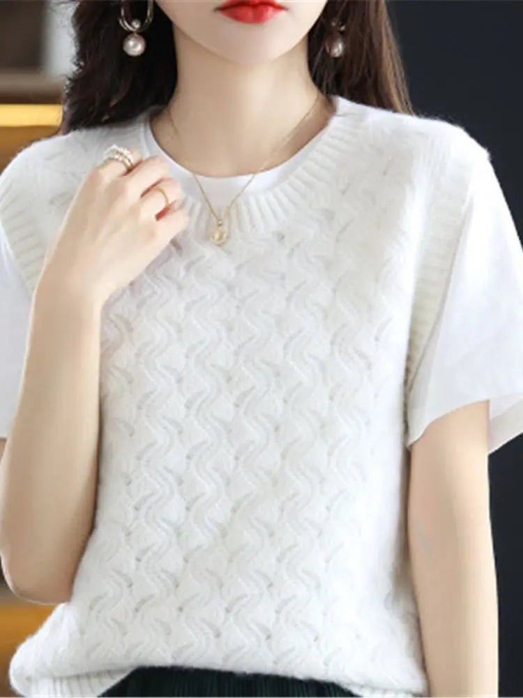 Korean Women's Knitted Wool Vest 2023 Winter New