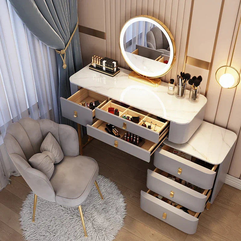Luxury Nordic Dressing Table Organizers Storage Girls Makeup