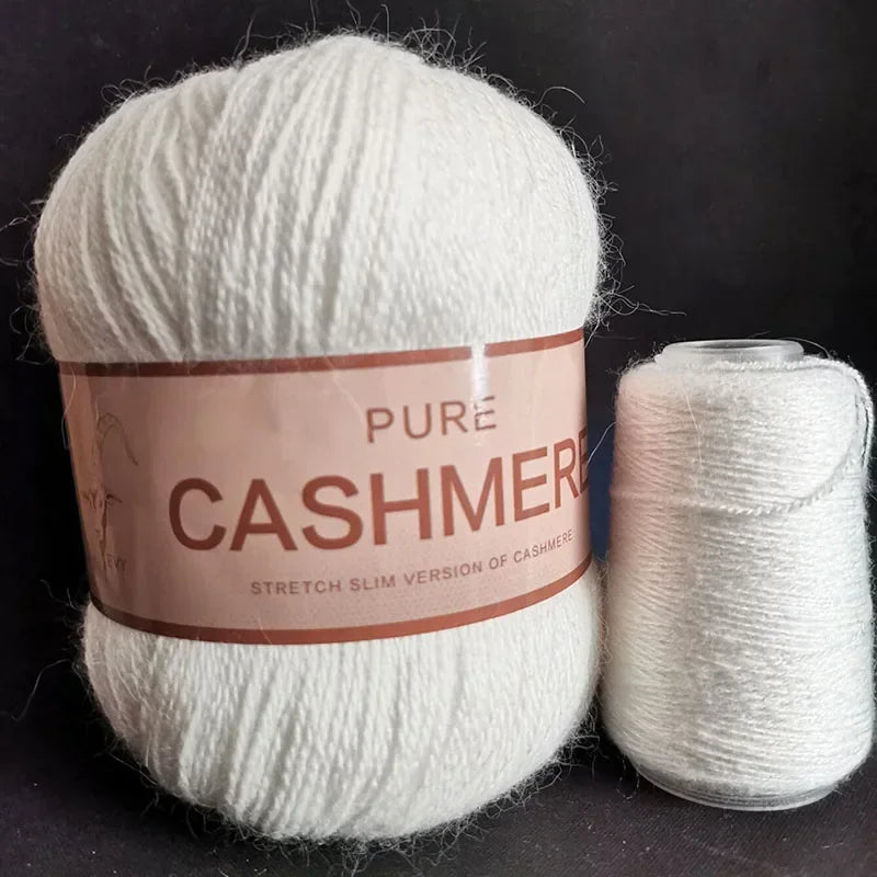 Pure Natural Mongolian Cashmere Yarn Crochet Lana para