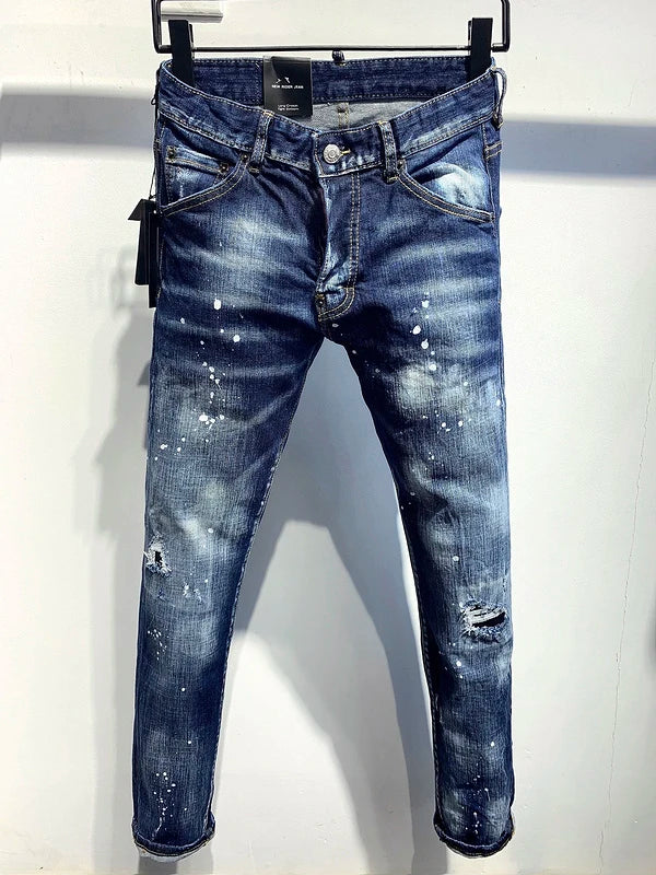 new BRAND Men Jeans Badge Printed dsq2 Coolguy