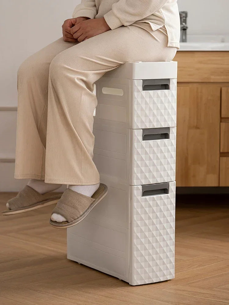 Multi-functional 18CM Wide Bathroom Slot Storage: Large Capacity