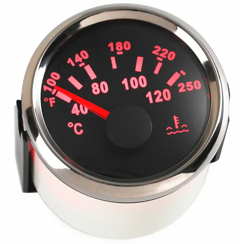 52mm Auto Water Temp Gauge 40~120℃ for Boat & Car