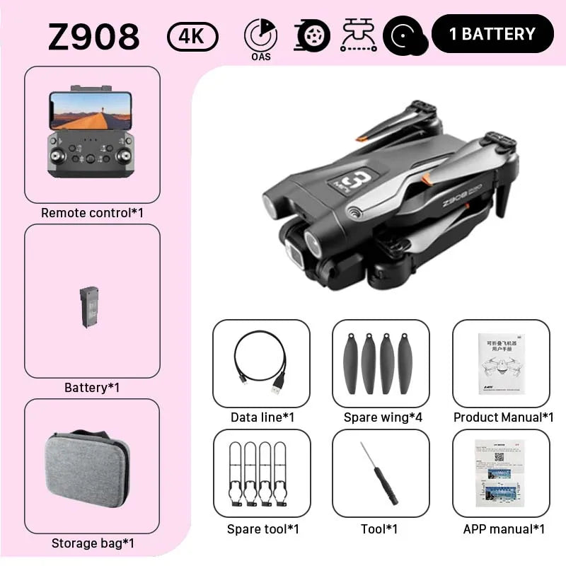 KBDFA MINI Z908Pro Max Drone 4K ESC Professional