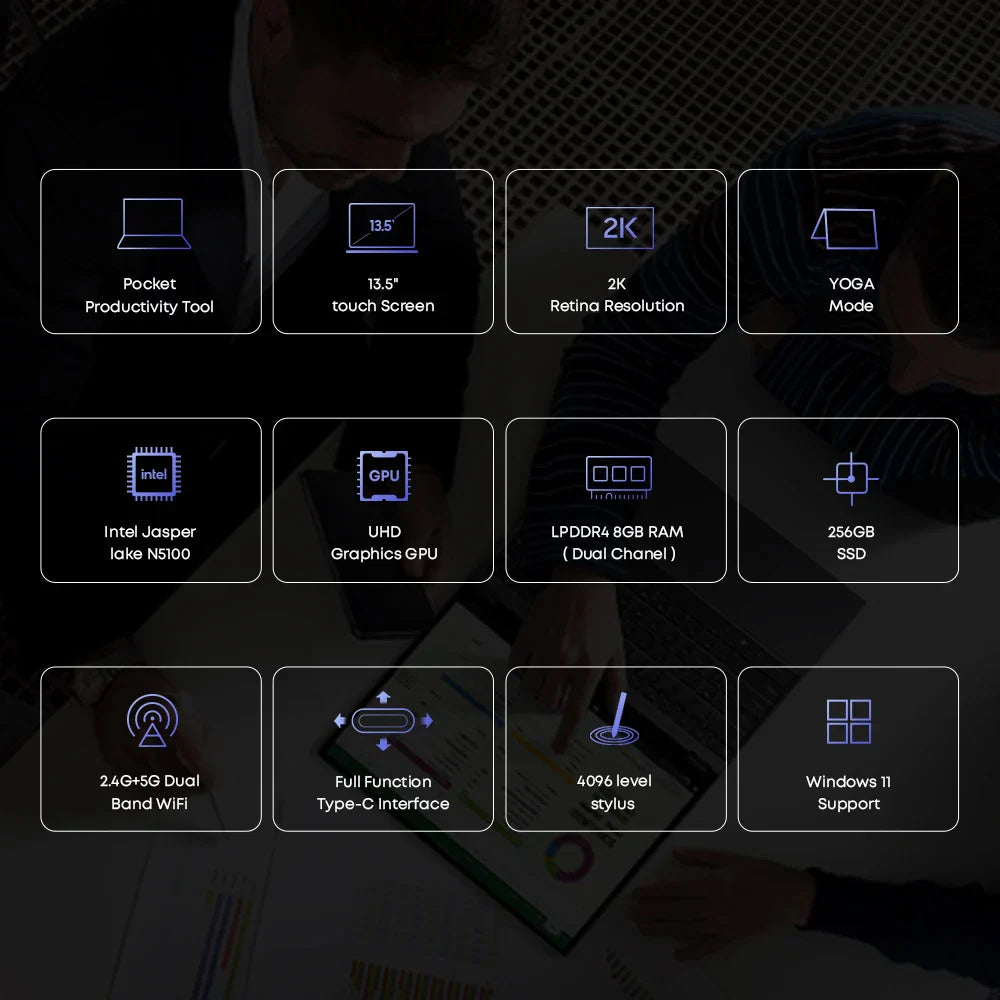 CHUWI FreeBook Laptop Tablet PC 13.5 Inch FHD