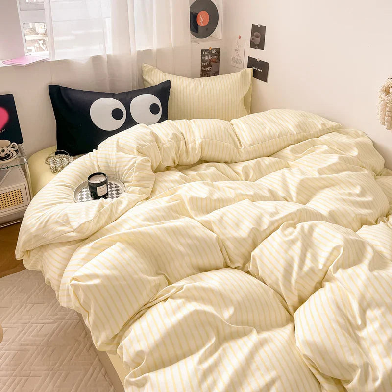 Nordic Sling Bed 150 Bedding Sets Stripes Duvet