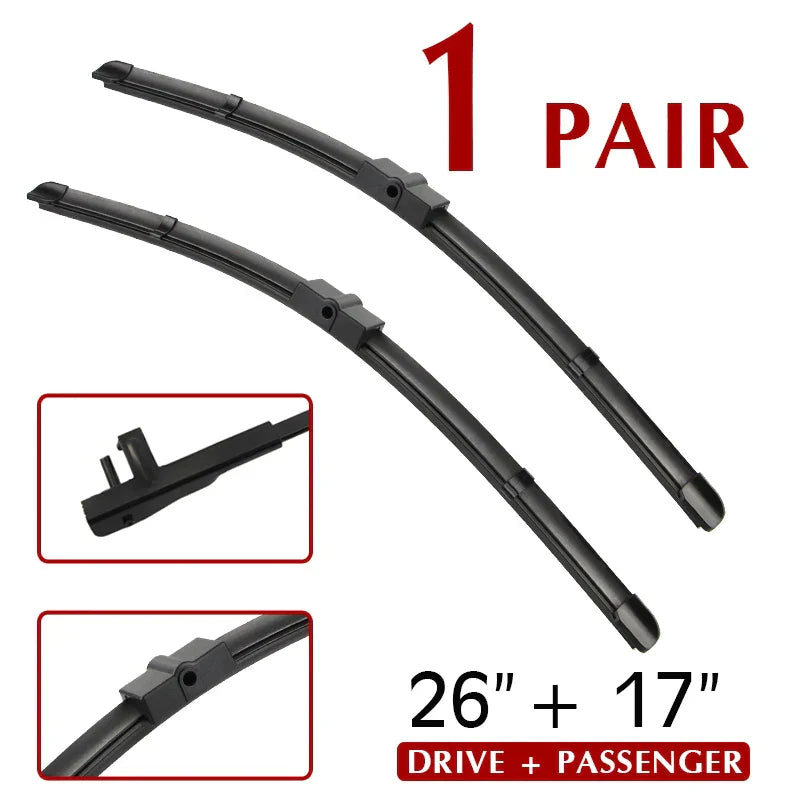BROSHOO Wiper Front Rear Wiper Blades Set