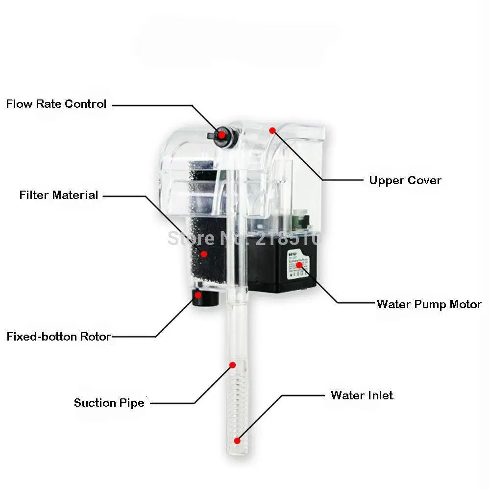 External Oxygen Pump Waterfall Filter for Fish Turtle