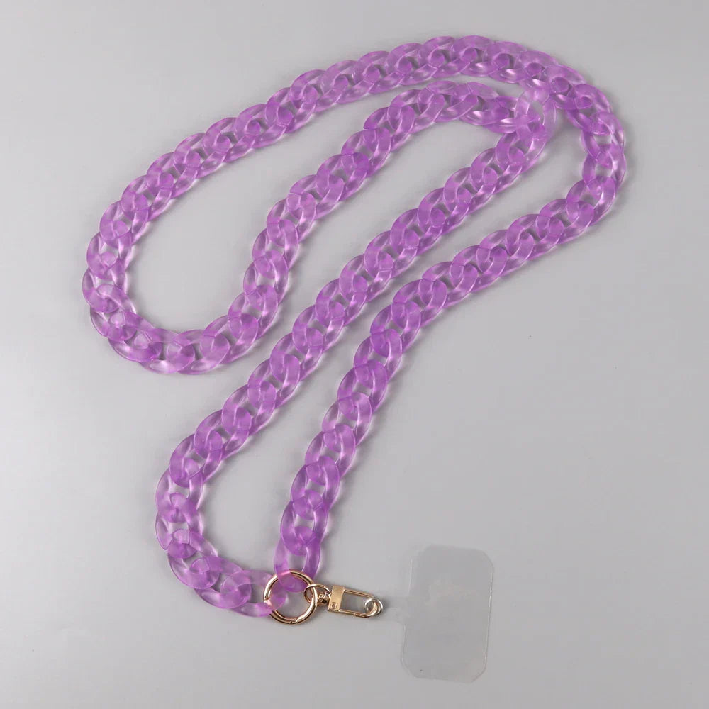 FishSheep 12 Colors Frosted Acrylic Chain Crossbody Phone
