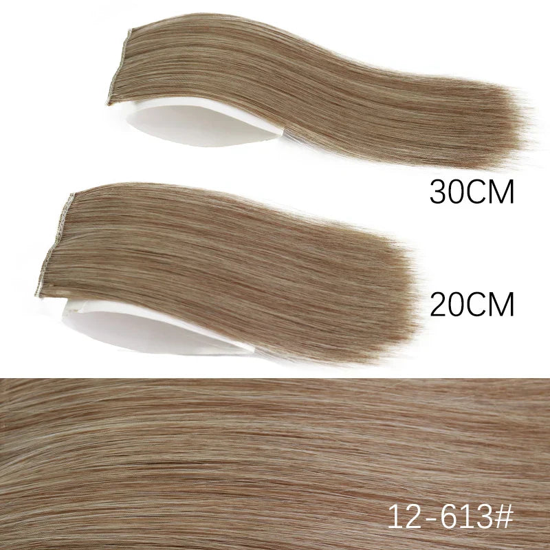 AZQUEEN Synthetic 20cm/30cm Invisible Straight Pads Clip In