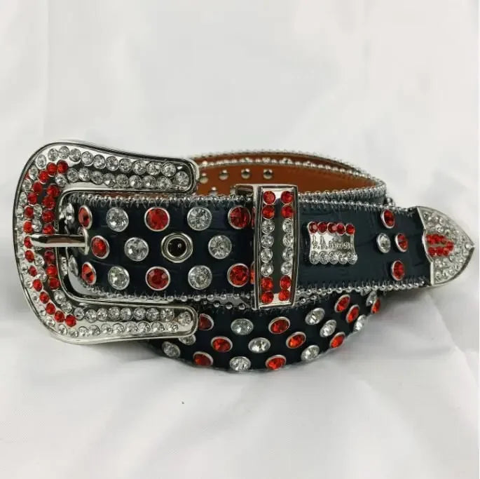 Rhinestone Belts for Women Luxury Diamond Strap Cowgirl