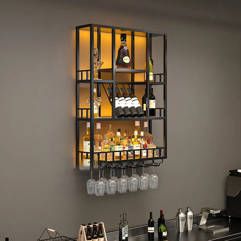 Club Hanging Wine Cabinet Shelf Whisky Liquor Display