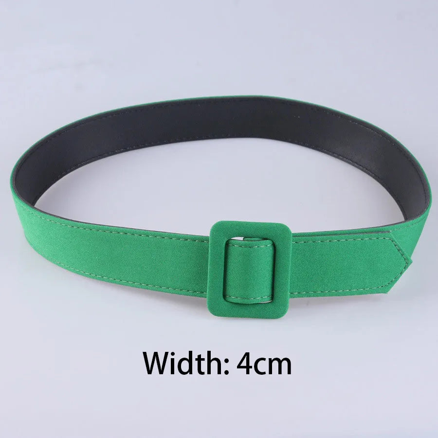 Width 2cm/4cm/6cm Women's Belt Fashion Casual Simple All-match