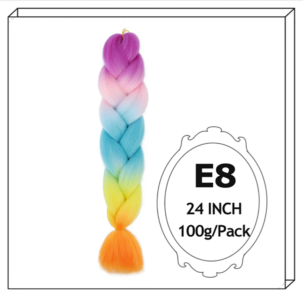 24Inch Synthetic Long Jumbo Ombre Braiding Hair For