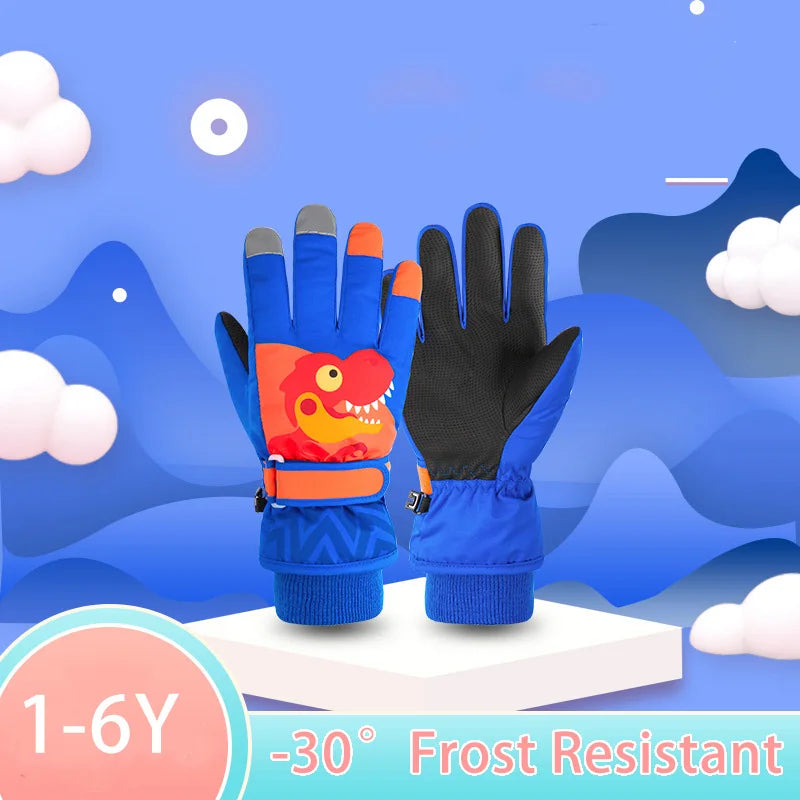 Thicken Baby Winter Gloves Coral Fleece Waterproof Child