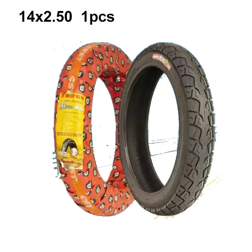 New CST 14X2.125 14x2.50 Tyre 14 Inch Tubeless Tire for Electric Bicycle Wear-resistant tire