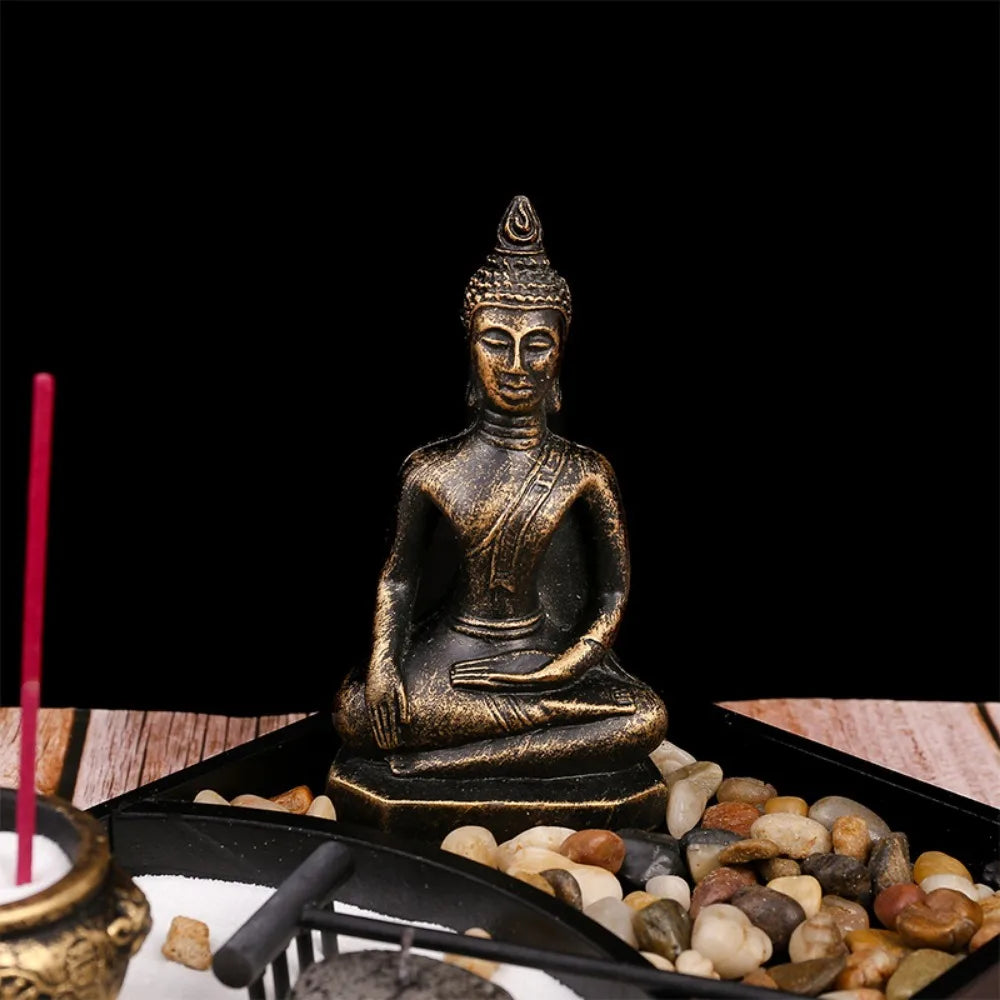 Buddha Statues and Table Candle Holder Zen, Garden
