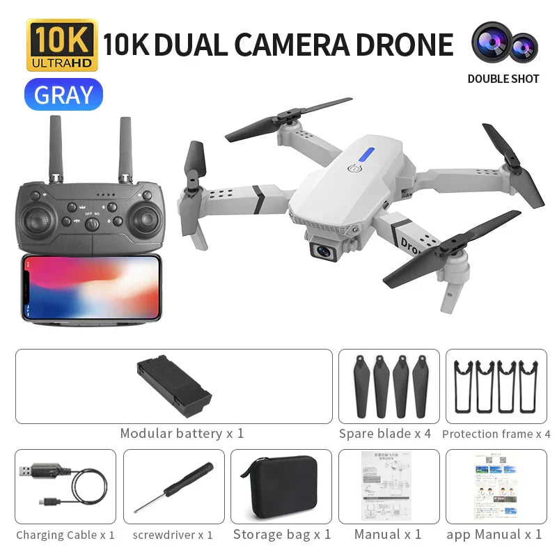 E88 Pro Drone 10K Camera Ultra HD Dual