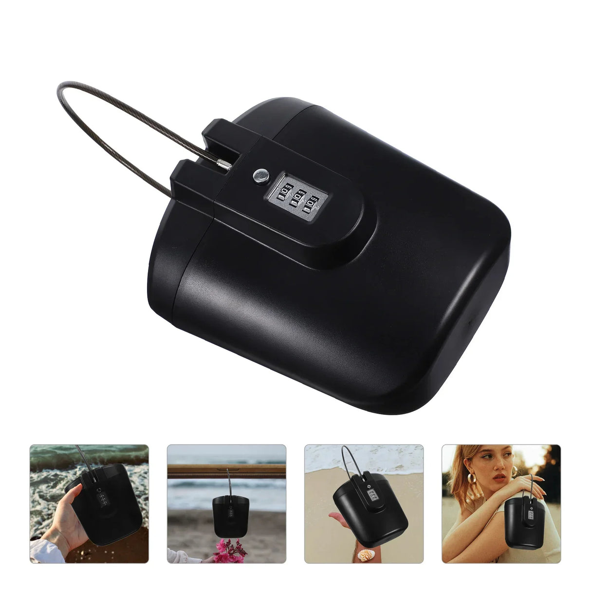 Portable Safe Lock Box Travel Safe Box Mini