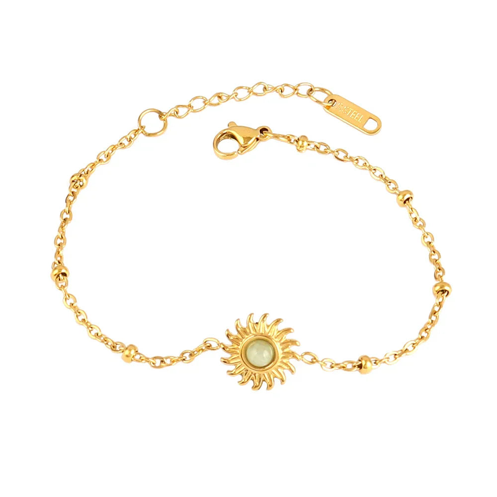 Heart Pendant Stainless Steel Bracelet Women Fashion 316L