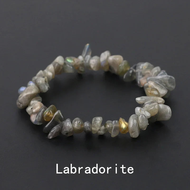 Natural Crystal Gemstone Irregular Energy Stone Bracelet Beads