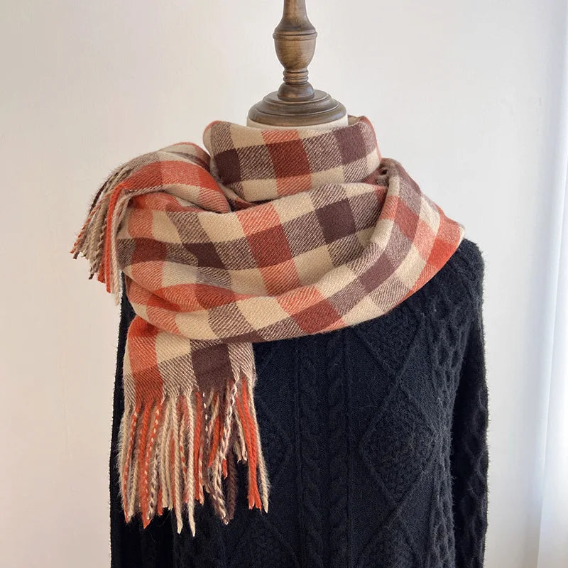 2023 Pamwallymensa Women's Scarf Winter Luxury Brand Tippet