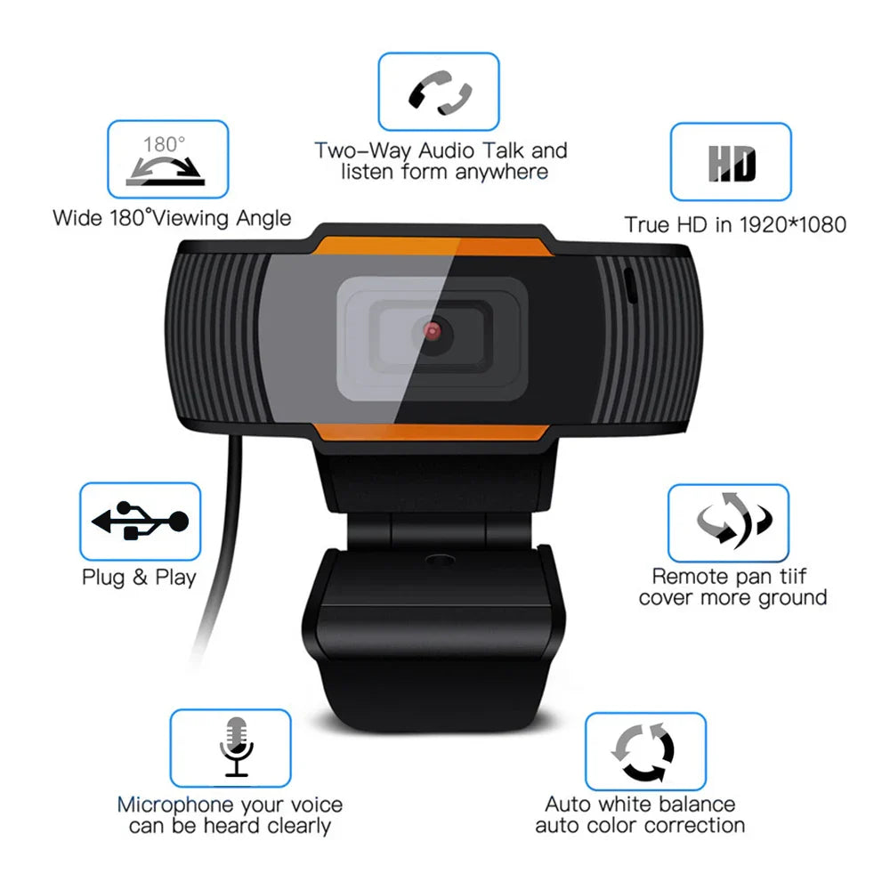 Webcam 1080P Full HD Mini USB 2.0 Web