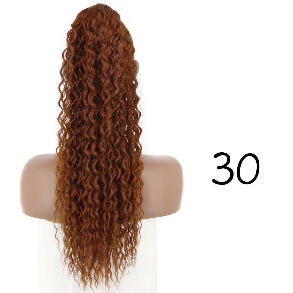 LISI GIRL Synthetic Drawstring Ponytail Long Curly Ponytail