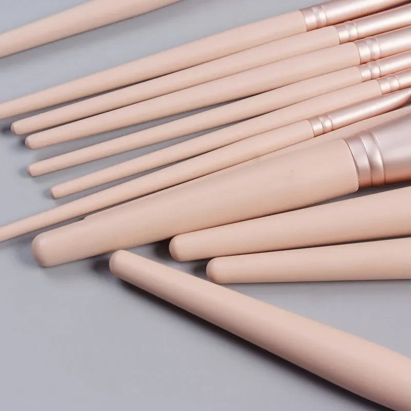 12pcs/set White Goat Hair Makeup Brushes set Powder