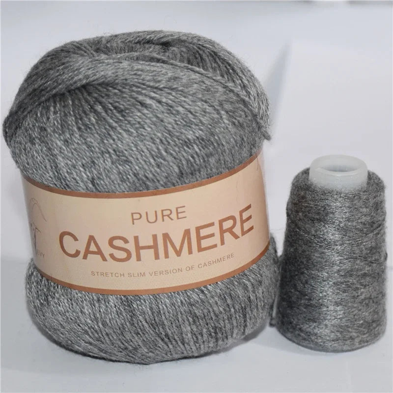 Pure Natural Mongolian Cashmere Yarn Crochet Lana para