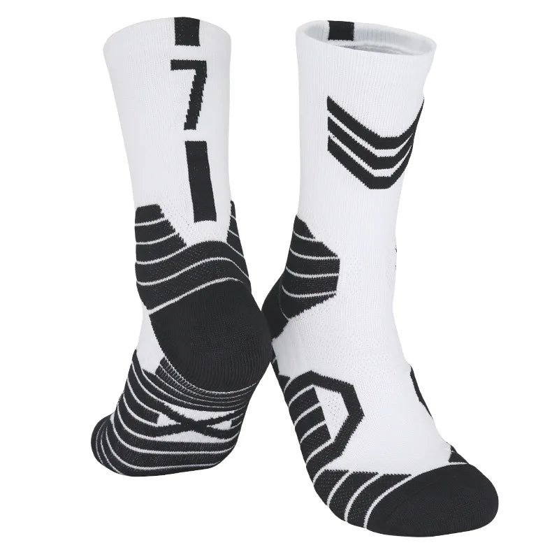 5 Pairs Men's Athletic Crew Socks Performance