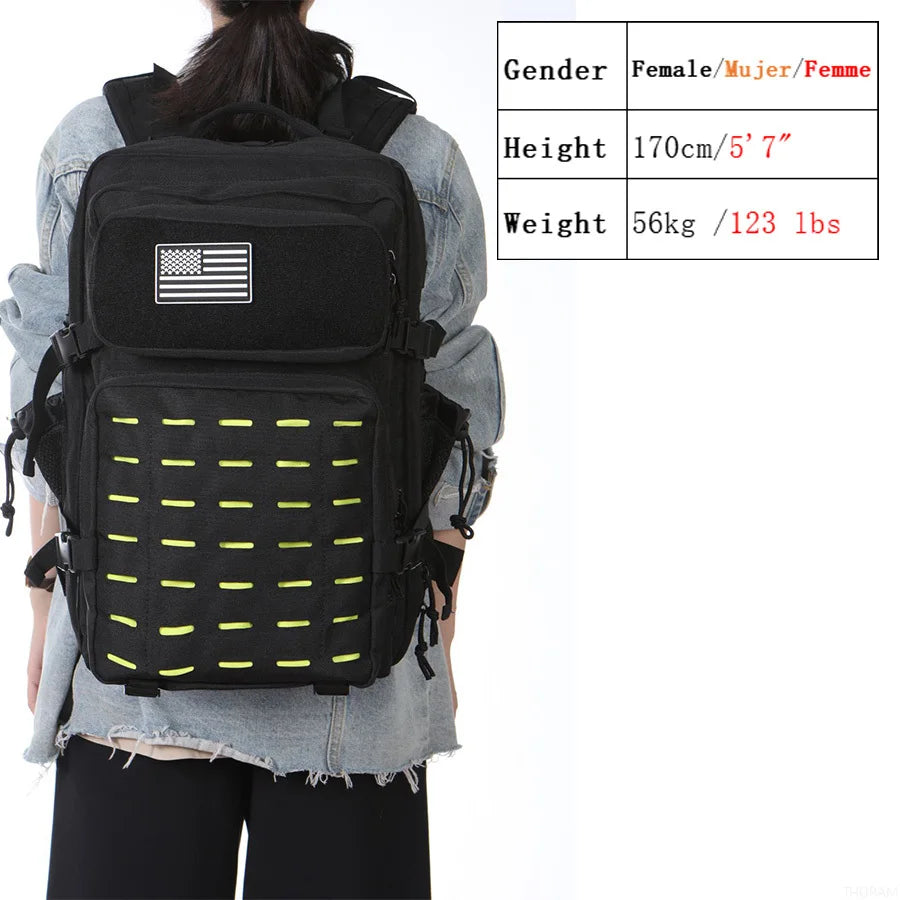 50L Waterproof Tactical Backpack for Trekking & Travel