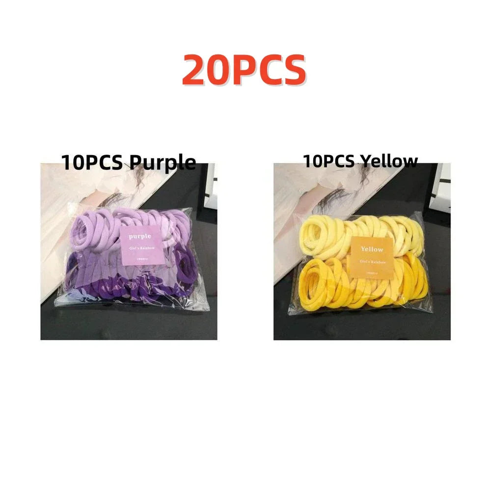 10Pcs Elastic Rubber Band Seamless Gradient Hair Rope