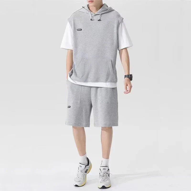 Summer Men's Large Size Sports Suit Breathable Casual
