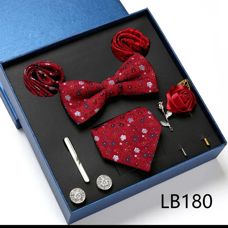 Luxury Quality Tie Set With Necktie Bowtie Pocket