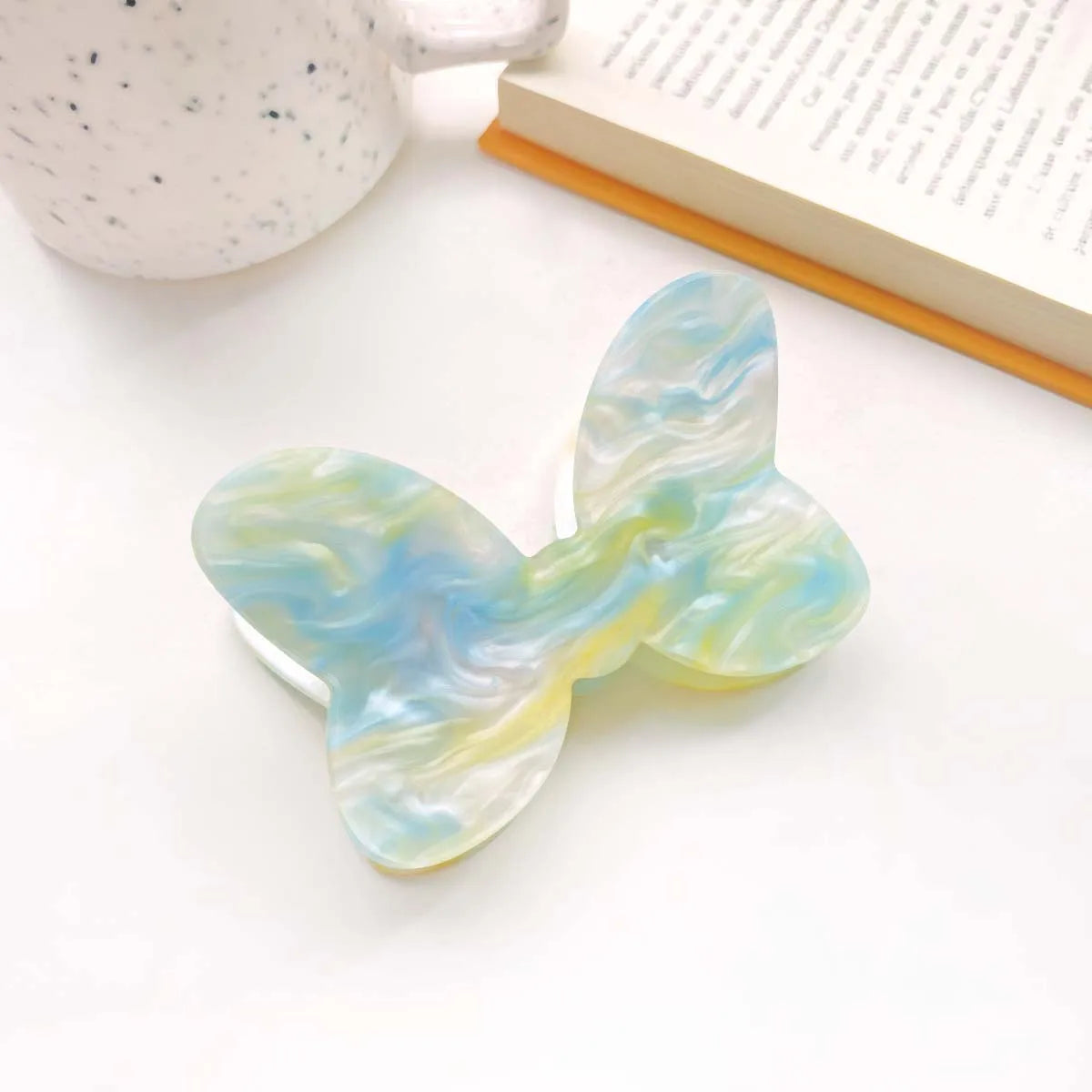 Muweordy Cartoon Bowknot Acrylic Hair Claw for Women