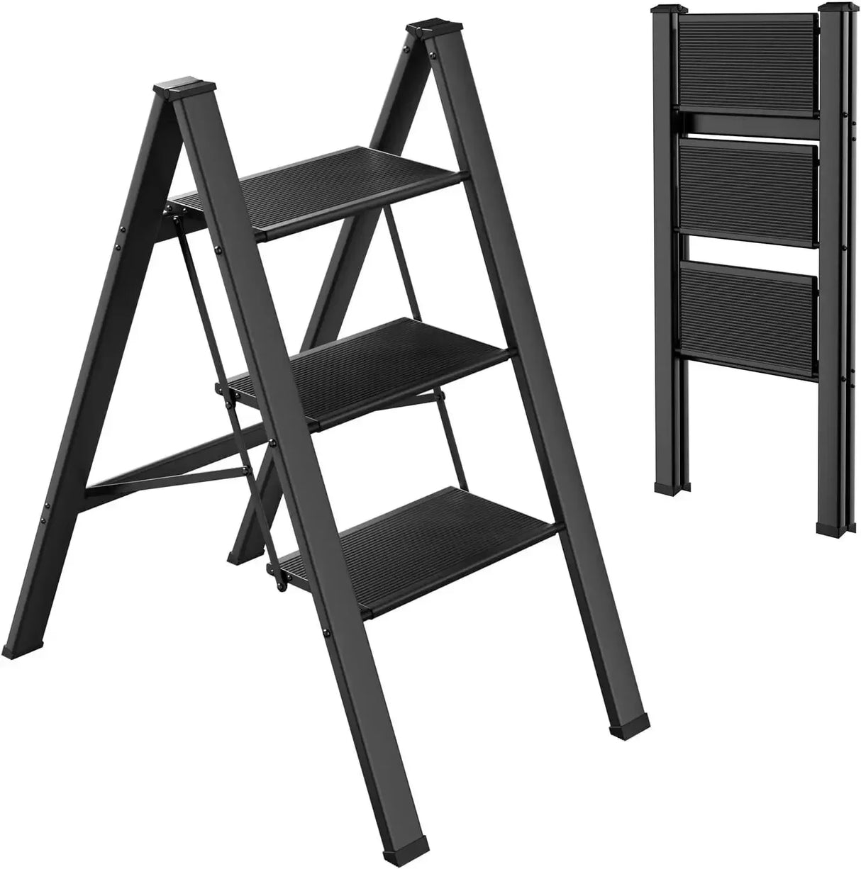 2-3-4 Step Ladder Aluminum Lightweight Folding Step Stool