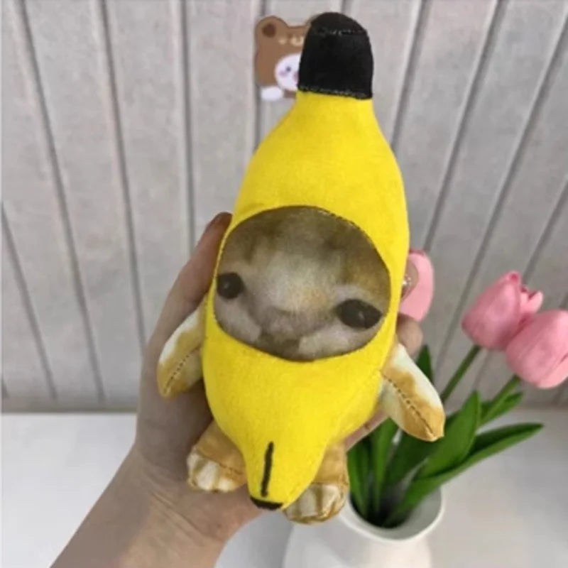 2023 Crying Banana Cat Plush Pendant Cute Banana
