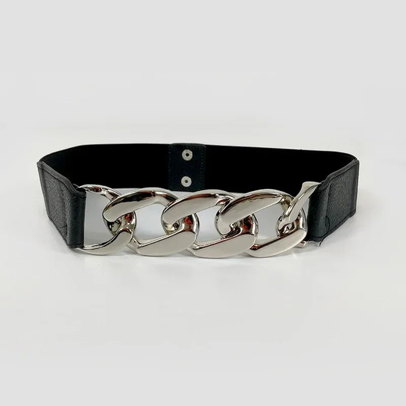 Gold Chain Belt Elastic Silver Metal Waist Belts