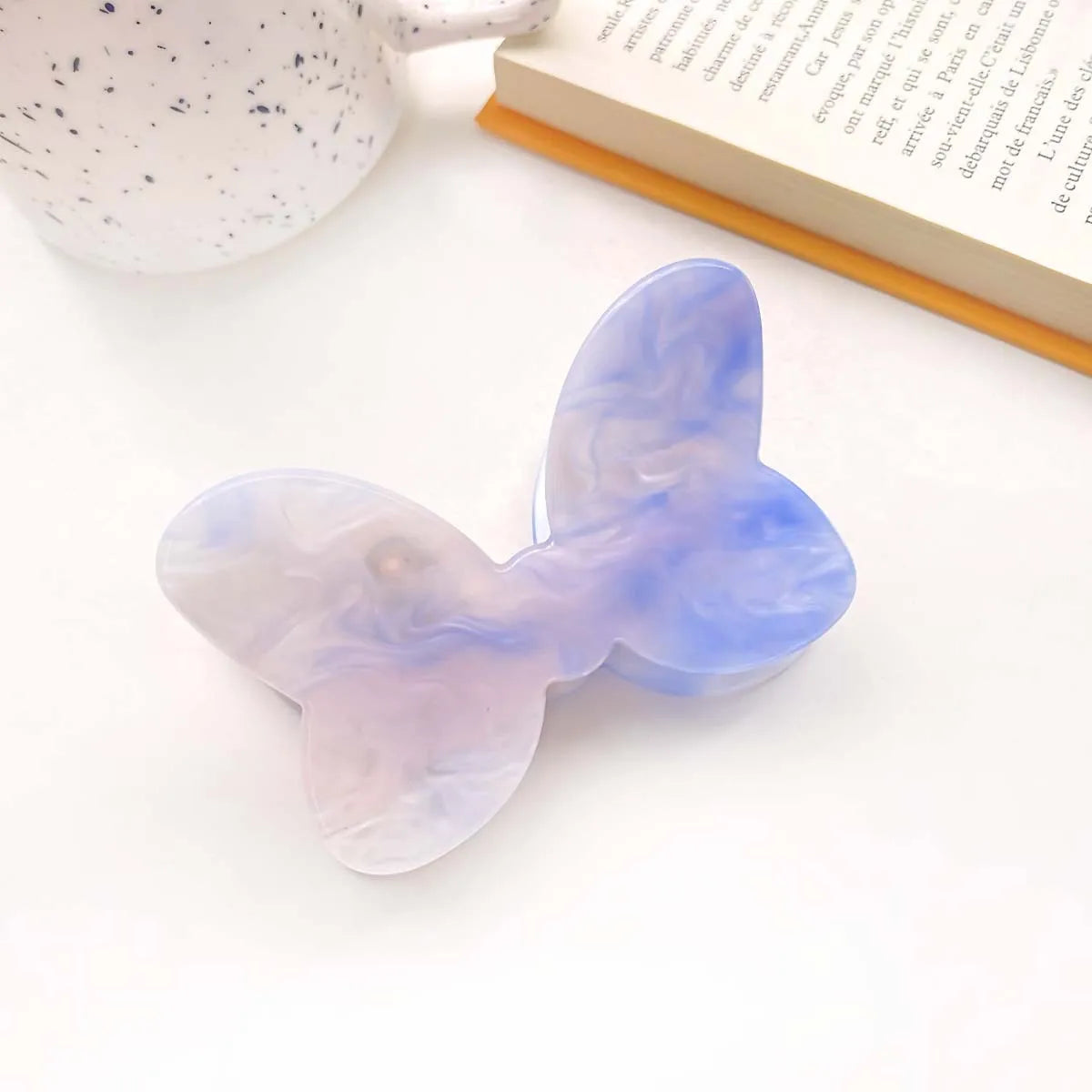 Muweordy Cartoon Bowknot Acrylic Hair Claw for Women
