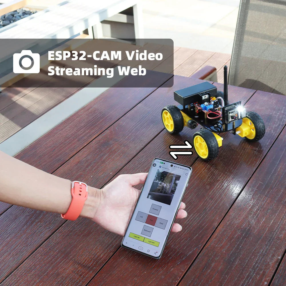 4WD Smart Robot Car ESP32 Camera Wifi Automation