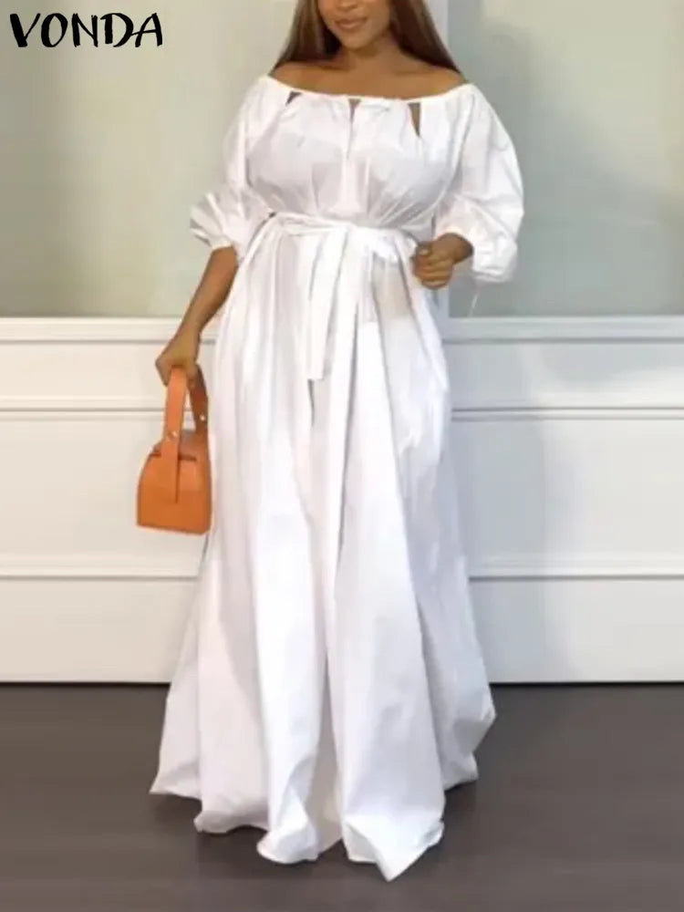 Plus Size 5XL VONDA Elegant Sexy Off Shoulder