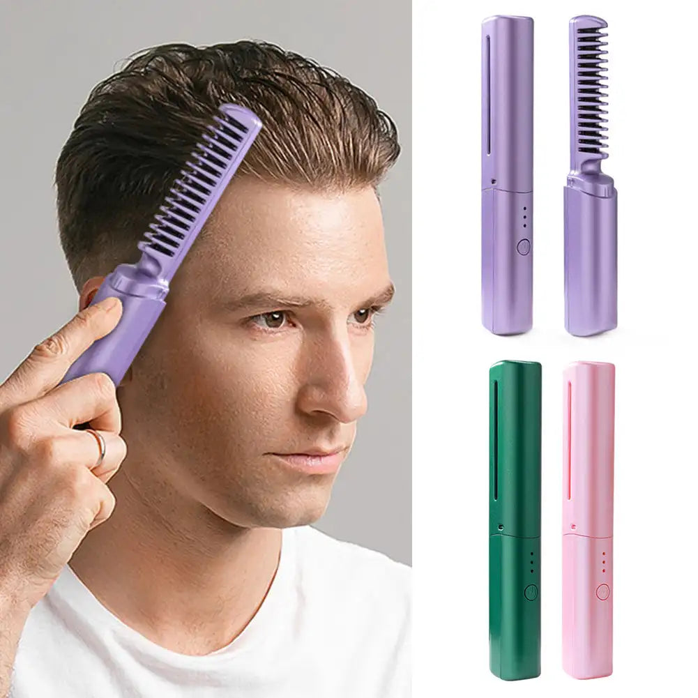 Portable Mini Electric Hair Brush Dual Use Hair