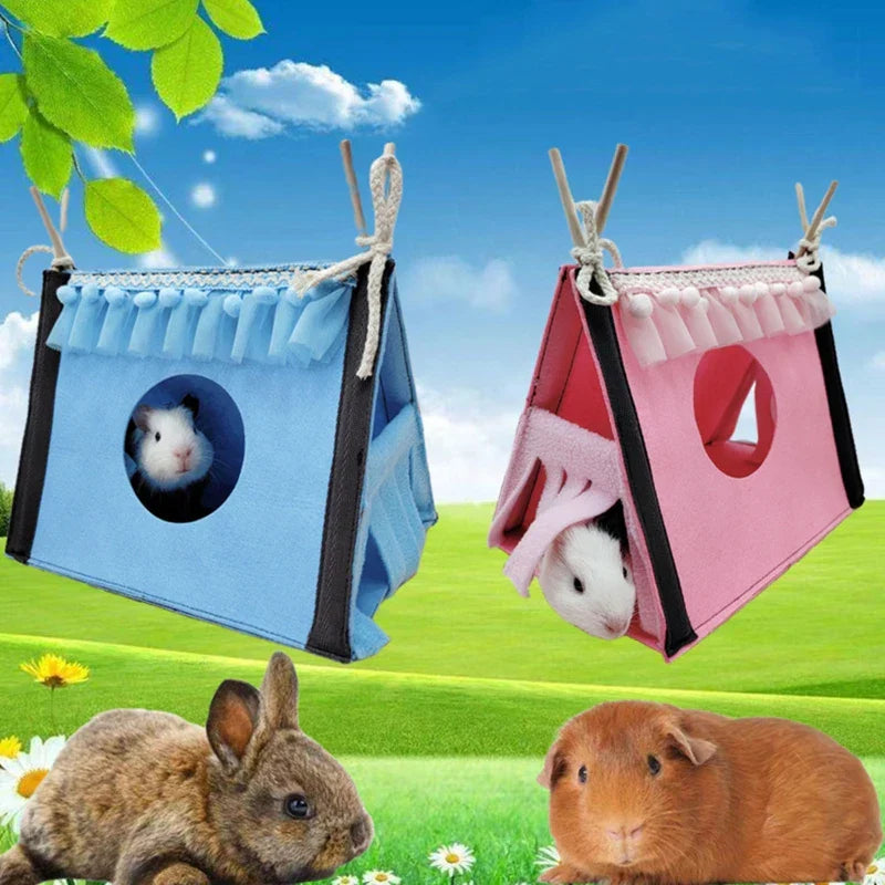 Small Animal Hideout Tent Cage House Warm Bed