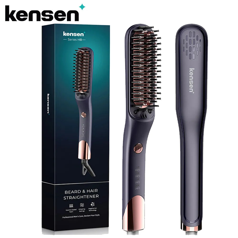 Kensen beard straightener Brush Comb Hair Straightener Men