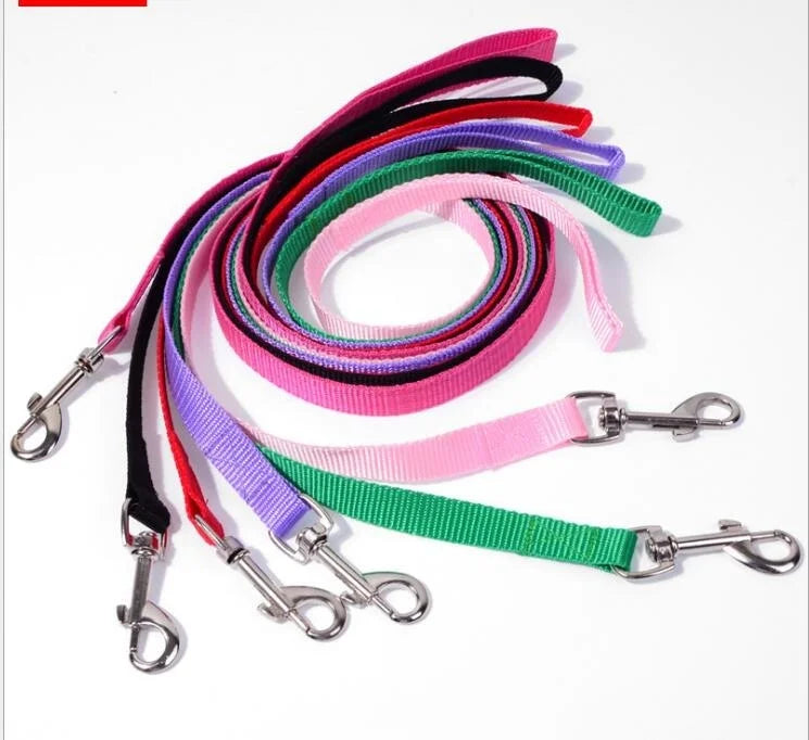 300PC 6Colors 110cm*1.5cm Nylon Pet Dog Leash Harness