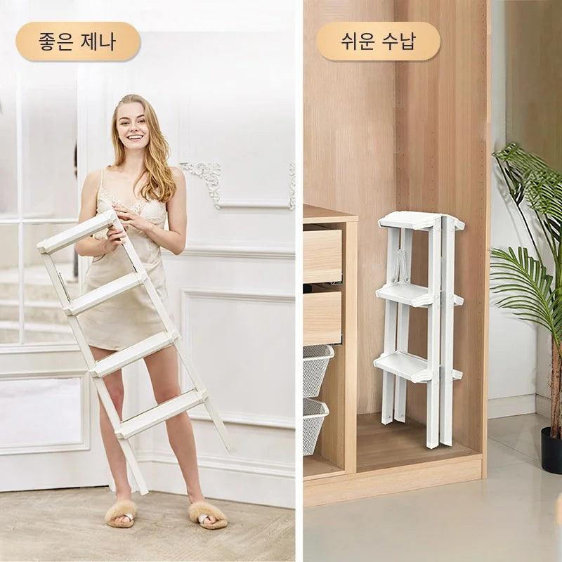 Multifunctional High Stools Kitchen Aluminum Alloy Herringbone Ladder