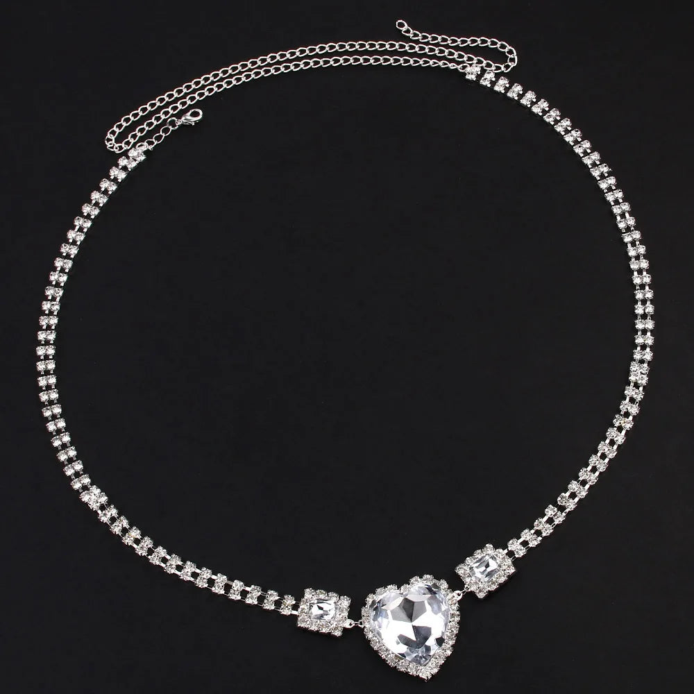 Stonefans Love Heart Waist Chain Jewelry Y2k Belt