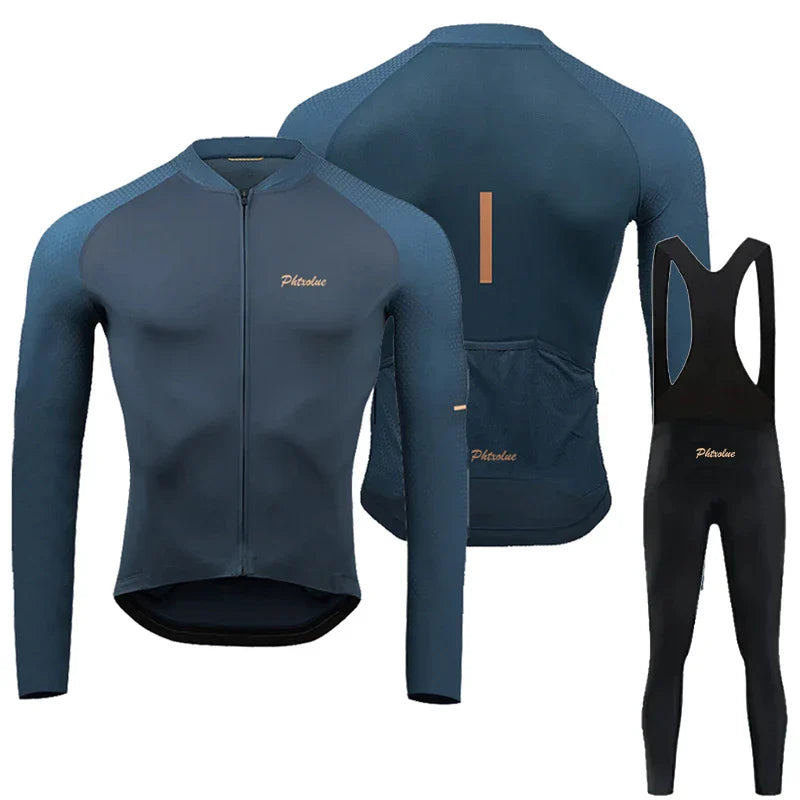Phtxolue Breathable Long Sleeve Cycling Set Mountain Bike