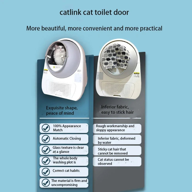 Transparent Anti-sand Curtain Deodorant Door Accessories for Catlink
