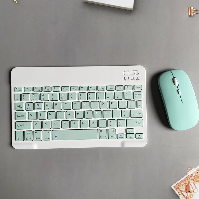 Rechargeable Tablet Wireless Bluetooth Keyboard Mouse Set For